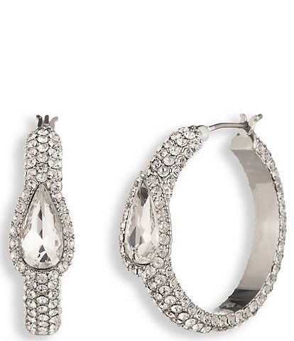 Givenchy Pear Stone Hoop Earrings