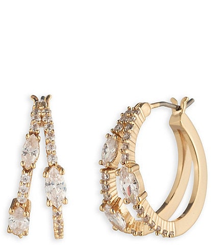 Givenchy Rhinestone Split Hoop Earrings