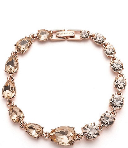 Givenchy Rose Gold Tone Mixed Stone Flex Line Bracelet