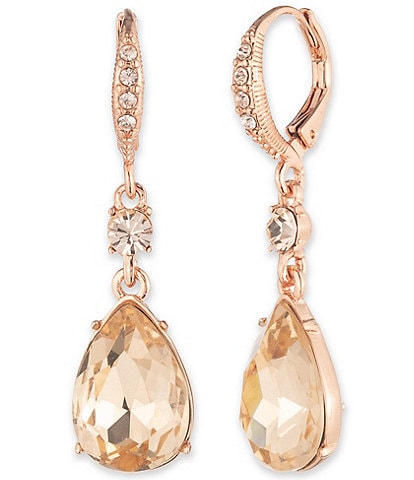 Givenchy Rose Pear Double Drop Earrings