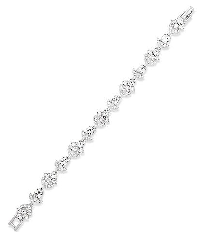 Givenchy Silver Flex Crystal Line Bracelet