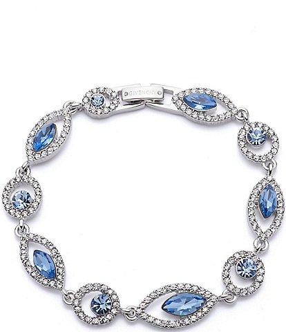 Givenchy Silver Tone Crystal Flex Line Bracelet