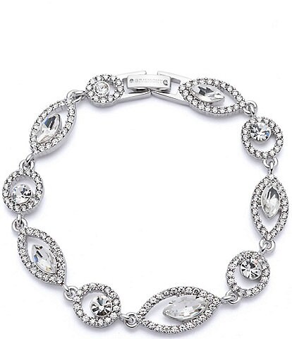Givenchy Silver Tone Crystal Flex Line Bracelet