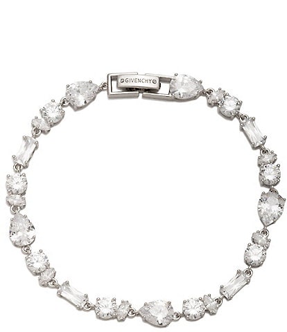 Givenchy Silver Tone CZ Flex Line Bracelet