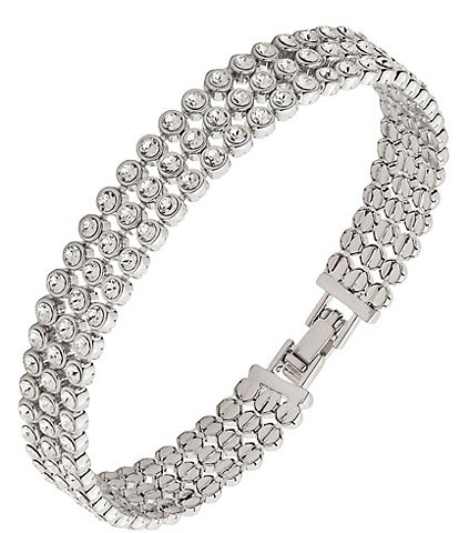 Givenchy Silver Tone Flex Line Bracelet