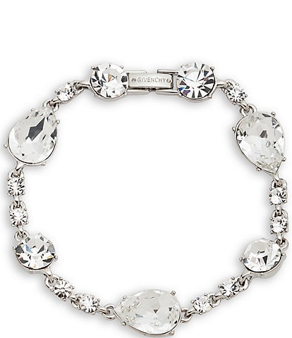Givenchy Silver Tone Pear Flex Line Bracelet