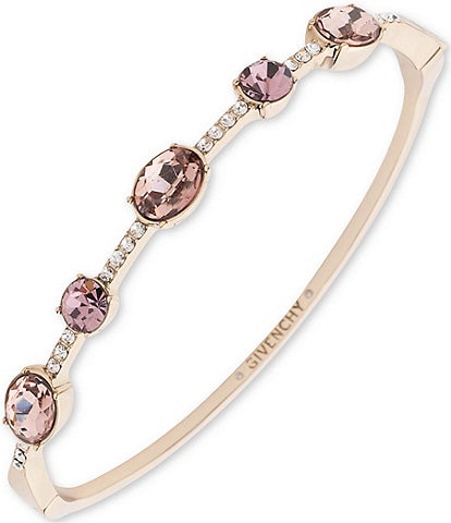 Givenchy Vintage Rose Crystal Bangle Bracelet
