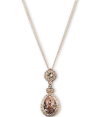 Givenchy Wingate Crystal Pendant Necklace