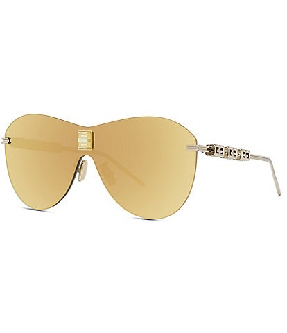 Women's 4 Gem Gold Mask Sunglasses