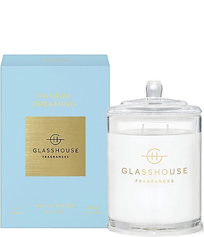 Glasshouse Fragrances Kakadu Dreaming 13.4 oz Triple Scented Candle- White Water Lilies
