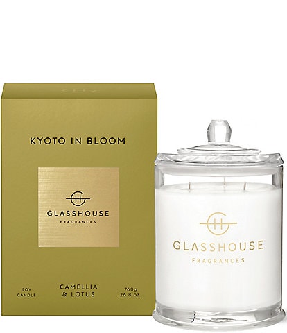 Glasshouse Fragrances Kyoto In Bloom 26.8 oz Triple Scented Candle - Camellia & Lotus