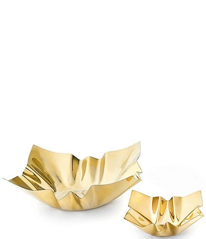 Godinger Cerro Collection Large Square Stainless Bowl, 11.75"