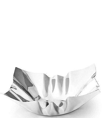 Godinger Cerro Collection Large Square Stainless Bowl, 11.75"