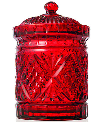 Godinger Dublin Red Crystal Kitchen Canister