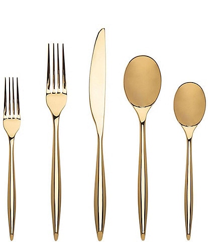 Godinger Milano Gold 20-Piece Stainless Steel Flatware Set, Service for 4
