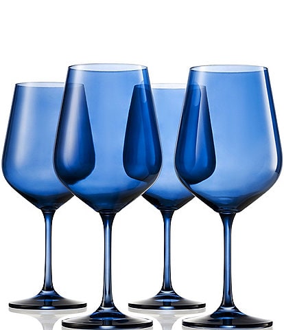 Godinger Sheer Blue Goblets, Set of 4