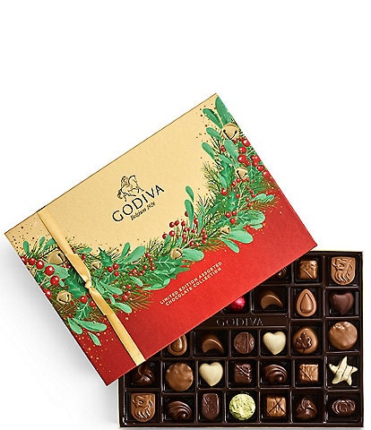 Godiva Holiday Limited Edition Chocolate Assortment Gift Box, 36-Piece Set