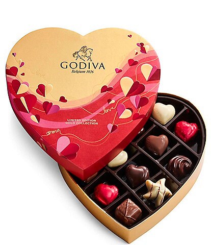 Godiva Limited Edition Hearts of Love Collection Valentine's Day Heart Assorted Chocolate 14-Piece Gift Box