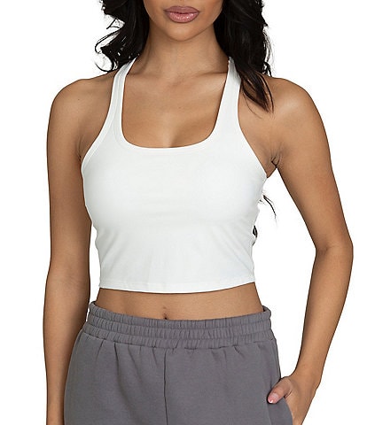 GOLD HINGE Scoop Neck Racerback Crop Tank