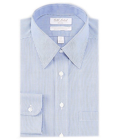 Gold Label Roundtree & Yorke Full-Fit Non-Iron Point Collar Houndstooth Checked Dress Shirt