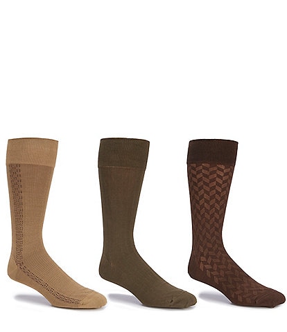 Gold Label Roundtree & Yorke Assorted Pattern & Solid Crew Socks 3-Pack