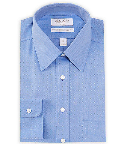 Gold Label Roundtree & Yorke Big & Tall Classic-Fit Non-Iron Point Collar Solid Textured Dobby Dress Shirt