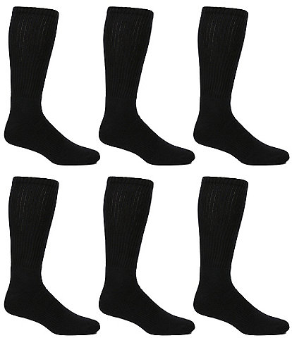 Gold Label Roundtree & Yorke Big & Tall Cushion 6-Pack Crew Athletic Socks