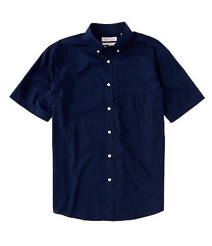 Gold Label Roundtree & Yorke Big & Tall Heritage Collection Short Sleeve Gold Label Slub Solid Sport Shirt