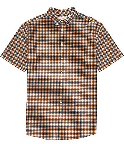 Gold Label Roundtree & Yorke Big & Tall Heritage Collection Short Sleeve Medium Checkered Print Sport Shirt