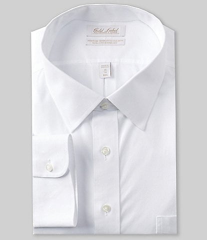 Gold Label Roundtree & Yorke Big & Tall Fitted Non-Iron Spread Collar Solid Dress Shirt