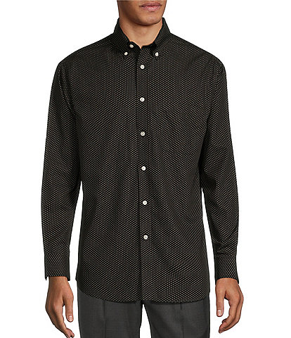 Roundtree & Yorke Gold Label Roundtree & Yorke Solid Non-Iron Fitted Button  Down Collar Dress Shirt