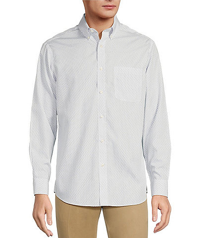 Gold Label Roundtree & Yorke Big & Tall Non-Iron Geometric Print Sport Shirt