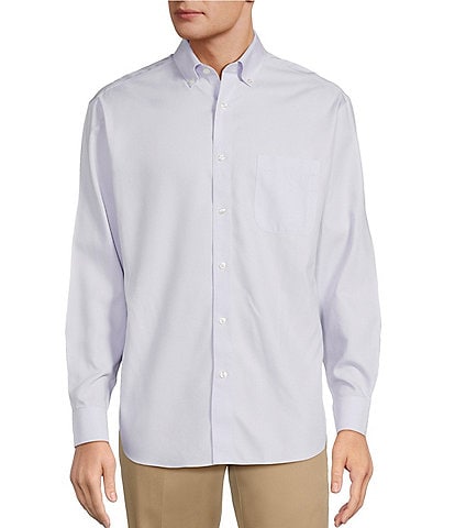 Gold Label Roundtree & Yorke Big & Tall Non-Iron Long Sleeve Micro Houndstooth Dobby Sport Shirt