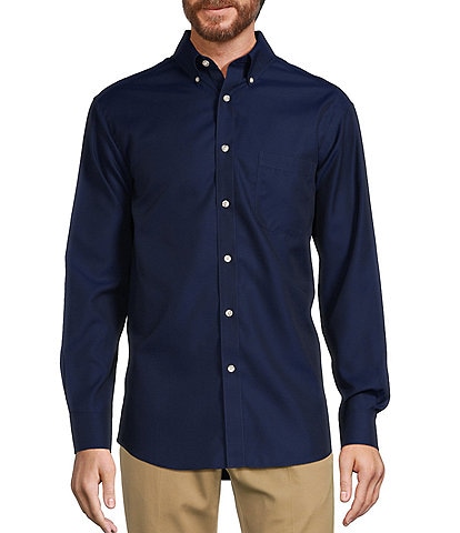 Gold Label Roundtree & Yorke Big & Tall Non-Iron Solid Dobby Sport Shirt