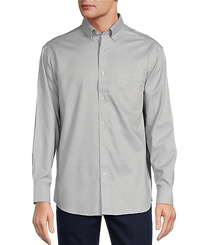 Gold Label Roundtree & Yorke Big & Tall Non-Iron Solid Dobby Sport Shirt