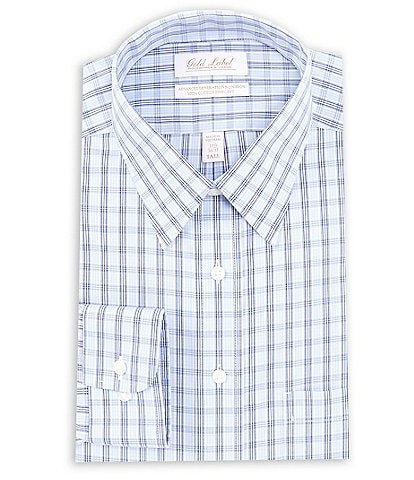 Gold Label Roundtree & Yorke Big & Tall Slim-Fit Non-Iron Point Collar Checked Dress Shirt