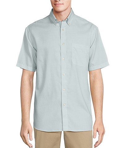 Gold Label Roundtree & Yorke Full Fit Non-Iron Button Down Collar Short Sleeve Oxford Sport Shirt