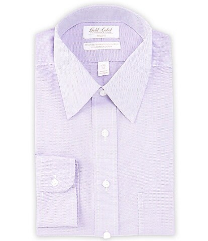 Gold Label Roundtree & Yorke Full Fit Non-Iron Point Collar Textured Dobby Dress Shirt