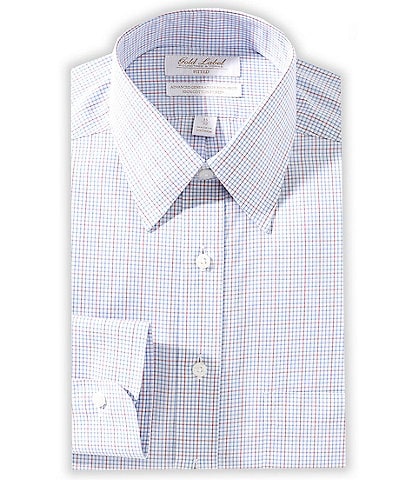 Gold Label Roundtree & Yorke Garret Classic Fit Non-Iron Point Collar Checked Dress Shirt