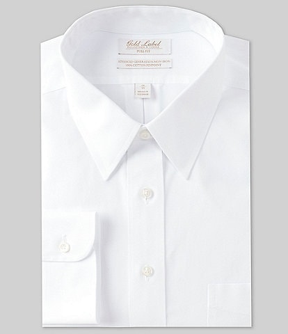 Gold Label Roundtree & Yorke Fitted Non-Iron Point Collar Dress Shirt