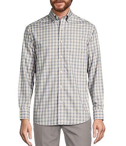 Gold Label Roundtree & Yorke Non-Iron Long Sleeve Medium Check Sport Shirt