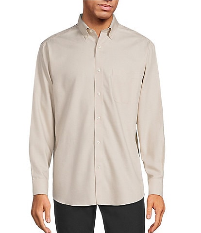 Gold Label Roundtree & Yorke Non-Iron Long Sleeve Micro Houndstooth Dobby Sport Shirt