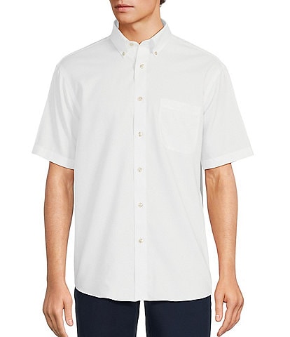 Gold Label Roundtree & Yorke Non-Iron Short Sleeve Solid Dobby Sport Shirt