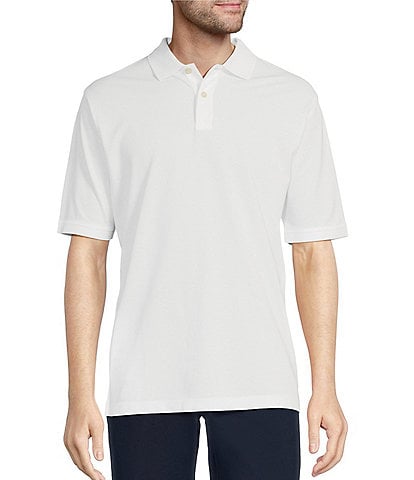 Gold Label Roundtree & Yorke Non-Iron Short Sleeve Solid Pique Polo Shirt