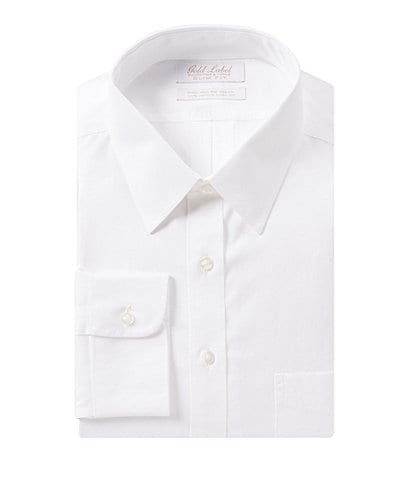 Gold Label Roundtree & Yorke Non-Iron Slim-Fit Point Collar Solid Dress Shirt