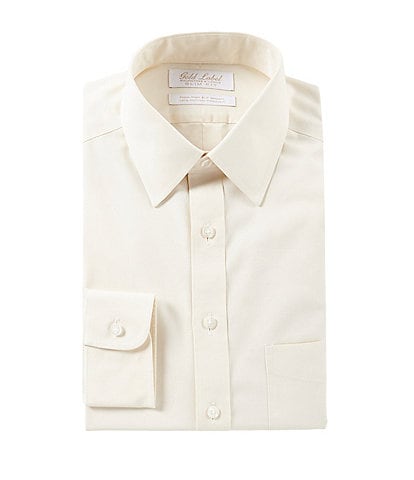 Gold Label Roundtree & Yorke Non-Iron Slim Fit Point Collar Solid Dress Shirt