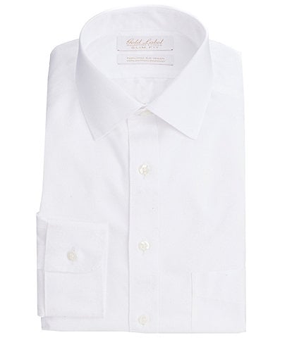 Gold Label Roundtree & Yorke Non-Iron Slim-Fit Spread-Collar Solid Dress Shirt
