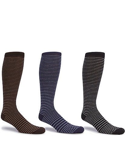 Gold Label Roundtree & Yorke Patterned Assorted Over-the-Calf Dress Socks 3-Pack