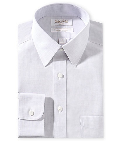 Gold Label Roundtree & Yorke Slim Fit Non-Iron Point Collar Solid Dress Shirt