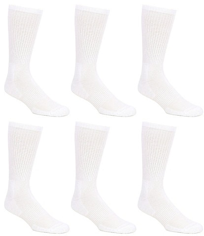 Gold Label Roundtree & Yorke Sport Performance Crew Athletic Socks 6-Pack